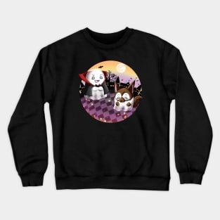 Kawaii Ghosts - Vampire and a Wolf Crewneck Sweatshirt